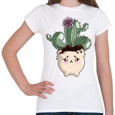 PRINTFASHION Kaktuszka - Női póló - Fehér