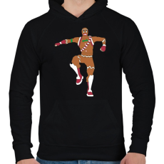 PRINTFASHION Kalácsember Skin - Férfi kapucnis pulóver - Fekete