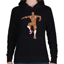 PRINTFASHION Kalácsember Skin - Női kapucnis pulóver - Fekete női pulóver, kardigán