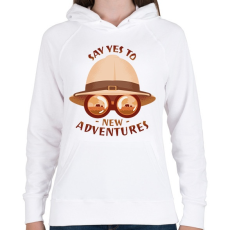 PRINTFASHION Kalandor - Női kapucnis pulóver - Fehér