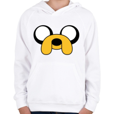 PRINTFASHION Kalandra fel! - Gyerek kapucnis pulóver - Fehér