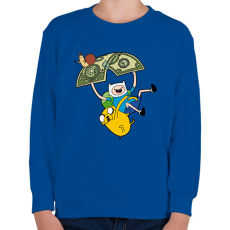 PRINTFASHION Kalandra fel! - Gyerek pulóver - Királykék