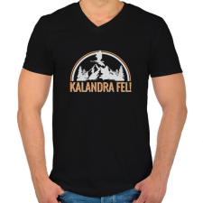 PRINTFASHION Kalandra fel! (Sötét póló) - Férfi V-nyakú póló - Fekete férfi póló