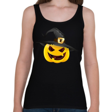 PRINTFASHION Kalapos halloween tök - Női atléta - Fekete
