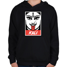 PRINTFASHION Kali - Gyerek kapucnis pulóver - Fekete