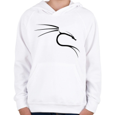 PRINTFASHION Kali linux black - Gyerek kapucnis pulóver - Fehér gyerek pulóver, kardigán