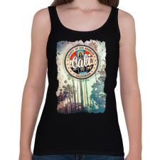 PRINTFASHION Kalifornia - Női atléta - Fekete női trikó