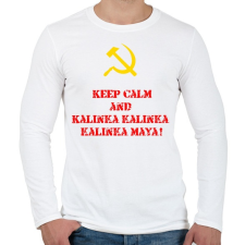 PRINTFASHION Kalinka - Férfi hosszú ujjú póló - Fehér férfi póló