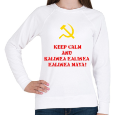 PRINTFASHION Kalinka - Női pulóver - Fehér női pulóver, kardigán