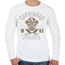 PRINTFASHION Kalóz 02 - Férfi hosszú ujjú póló - Fehér férfi póló