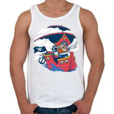 PRINTFASHION Kalóz - Férfi atléta - Fehér atléta, trikó