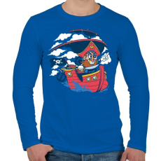 PRINTFASHION Kalóz - Férfi hosszú ujjú póló - Királykék