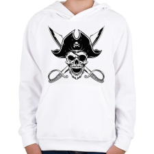 PRINTFASHION Kalóz  - Gyerek kapucnis pulóver - Fehér gyerek pulóver, kardigán