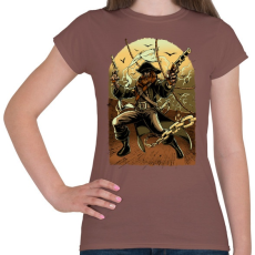 PRINTFASHION Kalóz - Női póló - Mogyoróbarna