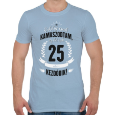 PRINTFASHION kamasz-25-black-white - Férfi póló - Világoskék férfi póló