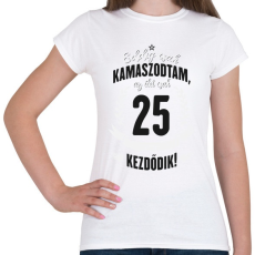PRINTFASHION kamasz-25-black-white - Női póló - Fehér