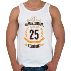 PRINTFASHION kamasz-25-brown-orange - Férfi atléta - Fehér