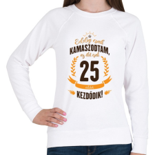 PRINTFASHION kamasz-25-brown-orange - Női pulóver - Fehér női pulóver, kardigán