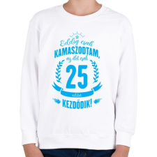 PRINTFASHION kamasz-25-cyan - Gyerek pulóver - Fehér gyerek pulóver, kardigán