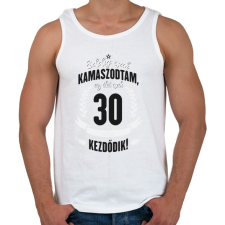 PRINTFASHION kamasz-30-black-white - Férfi atléta - Fehér atléta, trikó