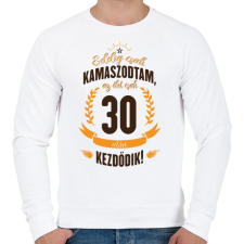 PRINTFASHION kamasz-30-brown-orange - Férfi pulóver - Fehér férfi pulóver, kardigán