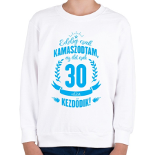 PRINTFASHION kamasz-30-cyan - Gyerek pulóver - Fehér gyerek pulóver, kardigán