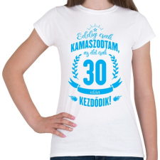 PRINTFASHION kamasz-30-cyan - Női póló - Fehér női póló