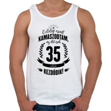 PRINTFASHION kamasz-35-black - Férfi atléta - Fehér atléta, trikó