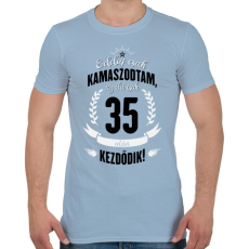 PRINTFASHION kamasz-35-black-white - Férfi póló - Világoskék