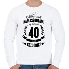 PRINTFASHION kamasz-40-black - Férfi pulóver - Fehér