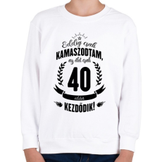PRINTFASHION kamasz-40-black - Gyerek pulóver - Fehér