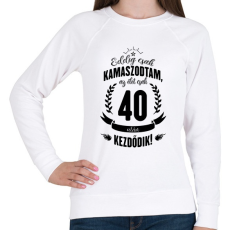 PRINTFASHION kamasz-40-black - Női pulóver - Fehér