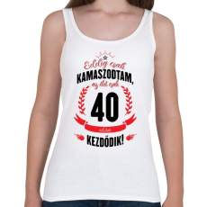 PRINTFASHION kamasz-40-black-red - Női atléta - Fehér