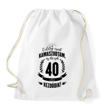 PRINTFASHION kamasz-40-black - Sportzsák, Tornazsák - Fehér tornazsák