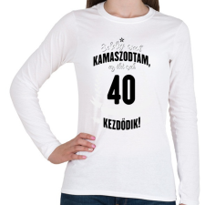 PRINTFASHION kamasz-40-black-white - Női hosszú ujjú póló - Fehér női póló