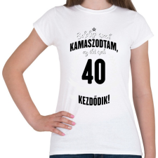 PRINTFASHION kamasz-40-black-white - Női póló - Fehér női póló