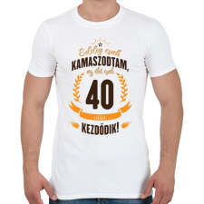 PRINTFASHION kamasz-40-brown-orange - Férfi póló - Fehér férfi póló