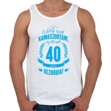 PRINTFASHION kamasz-40-cyan - Férfi atléta - Fehér atléta, trikó