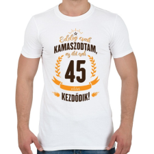 PRINTFASHION kamasz-45-brown-orange - Férfi póló - Fehér férfi póló