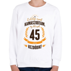 PRINTFASHION kamasz-45-brown-orange - Gyerek pulóver - Fehér