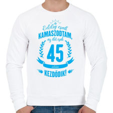 PRINTFASHION kamasz-45-cyan - Férfi pulóver - Fehér férfi pulóver, kardigán
