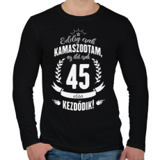 PRINTFASHION kamasz-45-white - Férfi hosszú ujjú póló - Fekete