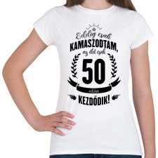 PRINTFASHION kamasz-50-black - Női póló - Fehér női póló