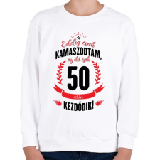 PRINTFASHION kamasz-50-black-red - Gyerek pulóver - Fehér gyerek pulóver, kardigán