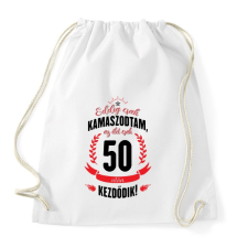 PRINTFASHION kamasz-50-black-red - Sportzsák, Tornazsák - Fehér tornazsák