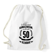 PRINTFASHION kamasz-50-black - Sportzsák, Tornazsák - Fehér tornazsák