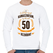 PRINTFASHION kamasz-50-brown-orange - Férfi pulóver - Fehér férfi pulóver, kardigán