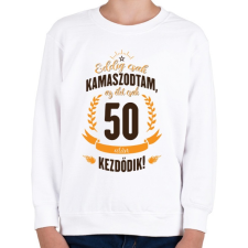 PRINTFASHION kamasz-50-brown-orange - Gyerek pulóver - Fehér gyerek pulóver, kardigán
