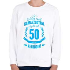 PRINTFASHION kamasz-50-cyan - Gyerek pulóver - Fehér