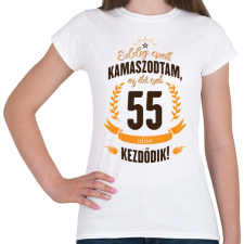 PRINTFASHION kamasz-55-brown-orange - Női póló - Fehér női póló